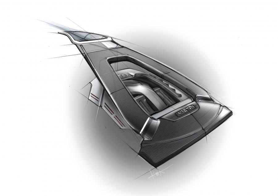 Эскиз Audi R8 TDI Le Mans Concept 2008 года  (фото 13 из 19)